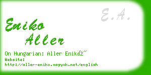 eniko aller business card